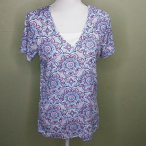 I.B. Diffusion Mandala Print Embellished Top  - S - NWT